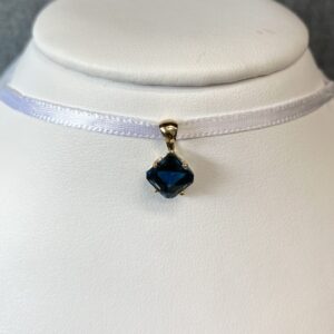 Blue Topaz Yellow Gold Pendant