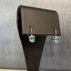 14kw Blue Zircon Earrings