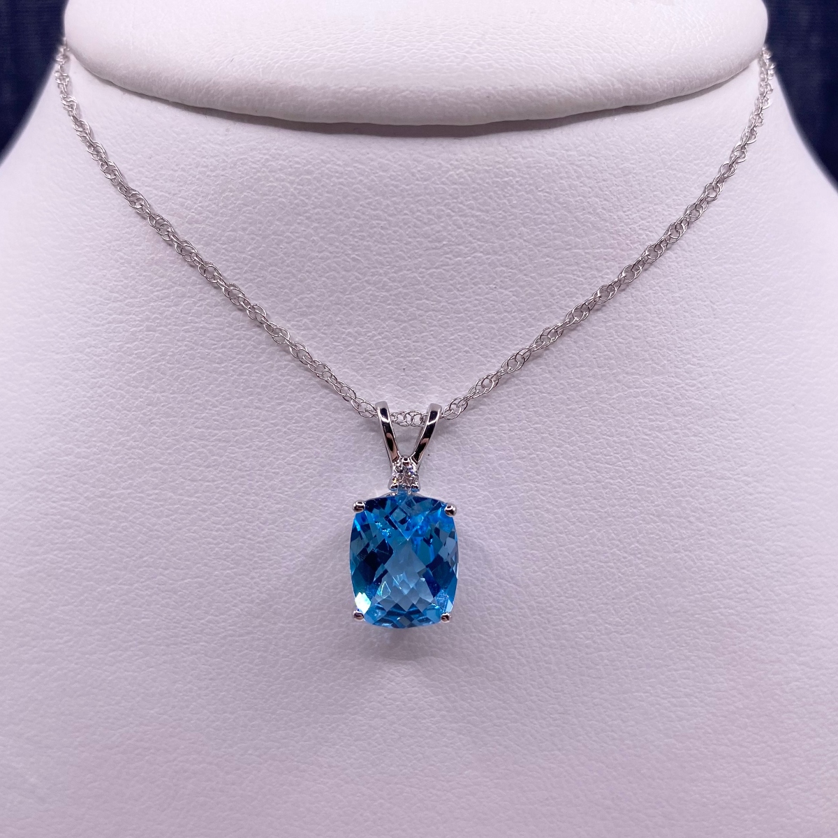Blue Topaz Statement Necklace