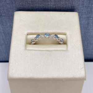 Blue Topaz and Diamond Stackable