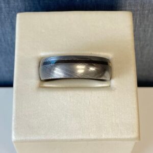 Damascus Ring With Accent Band