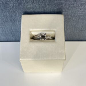 Platinum and Hidden Diamond Engagement Ring