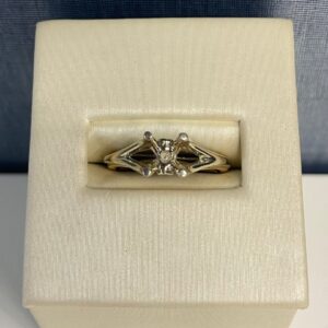 Split Shank White Gold Engagement Ring