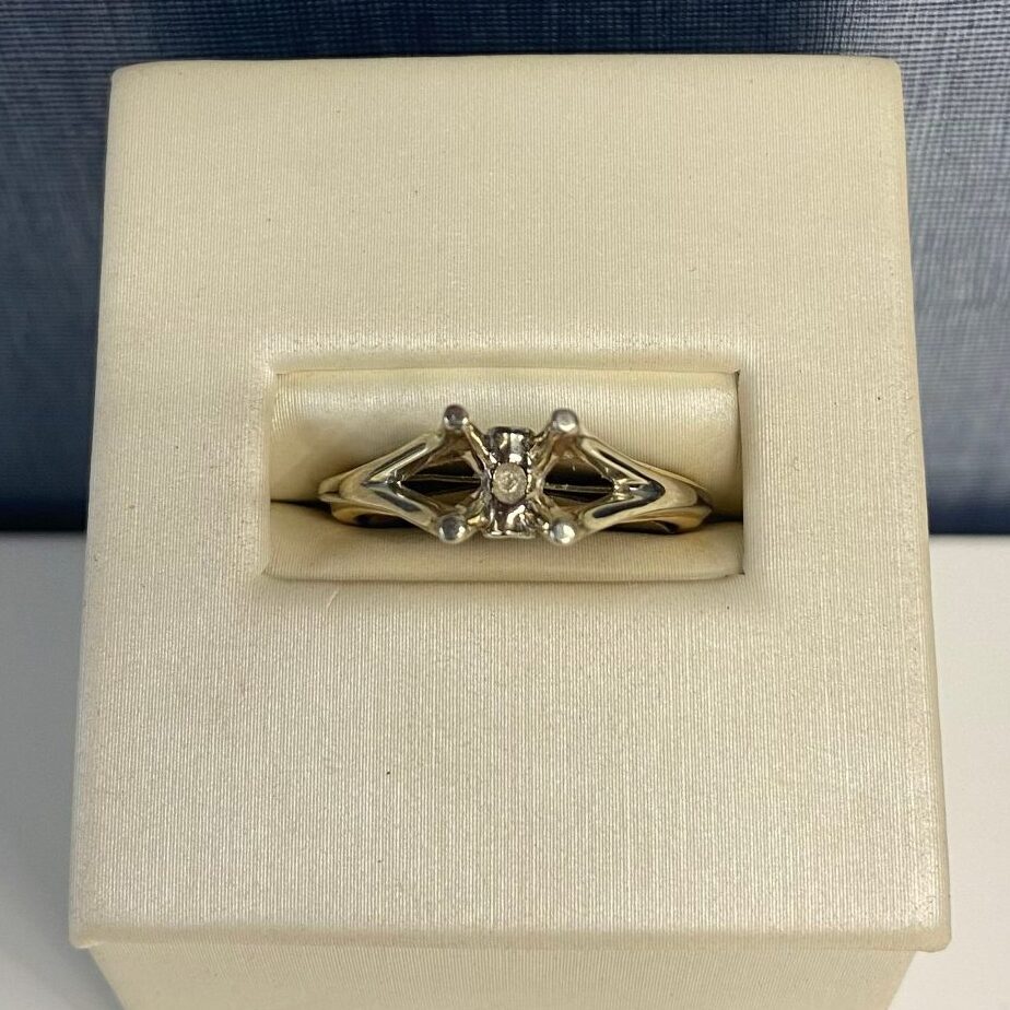 Split Shank White Gold Engagement Ring