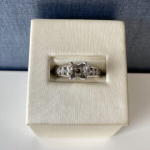 Diamond and White Gold Engagement Ring