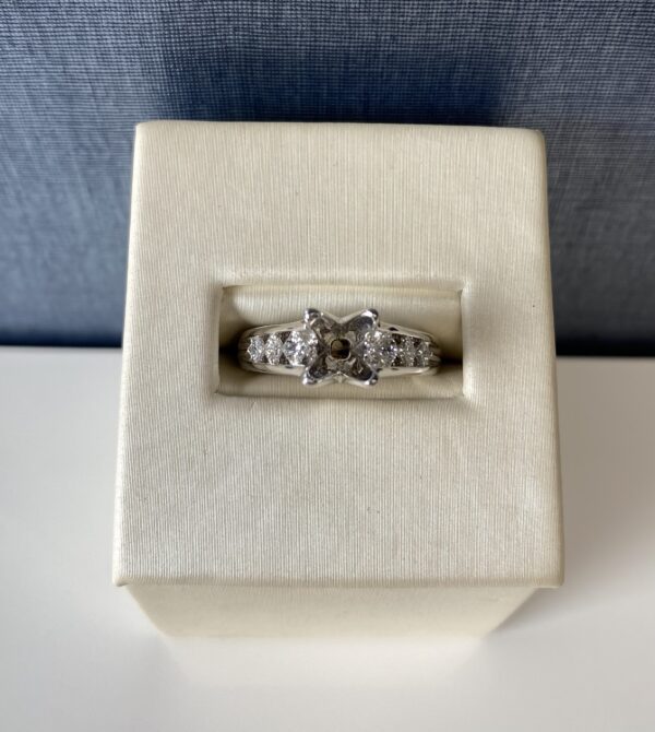 Diamond and White Gold Engagement Ring