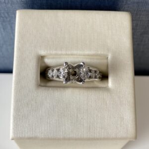 Diamond and White Gold Engagement Ring
