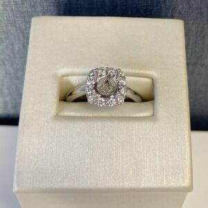 White Gold Diamond Engagement Ring With Halo