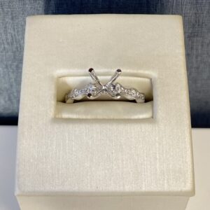 Curvy White Gold Diamond Engagement Ring