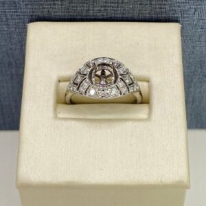 White Gold Art Deco and Diamond Mounting
