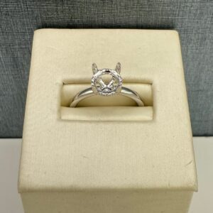 Hidden Halo Mounting in White Gold