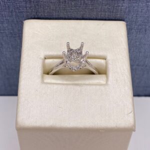 White Gold Mounting with Hidden Diamonds