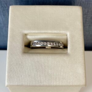 White Gold Channel Set Diamond Wedding Band
