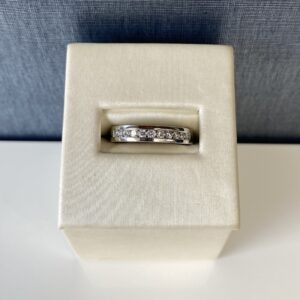 Channel Set Diamonds in White Gold Wedding Band