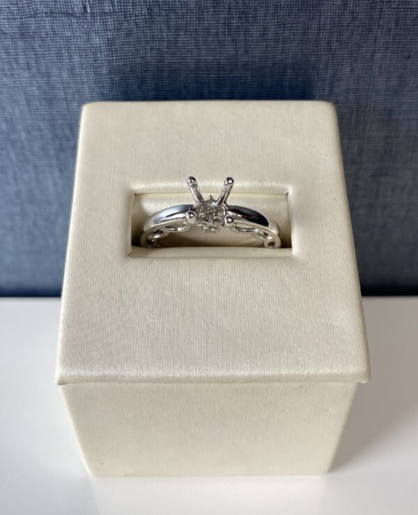 White Gold Hidden Diamond Engagement Ring