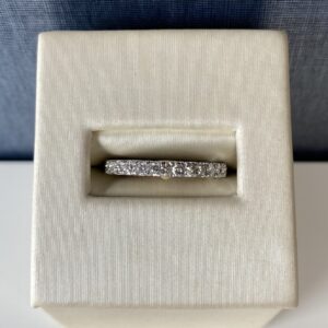 White Gold and Diamond Wedding Band