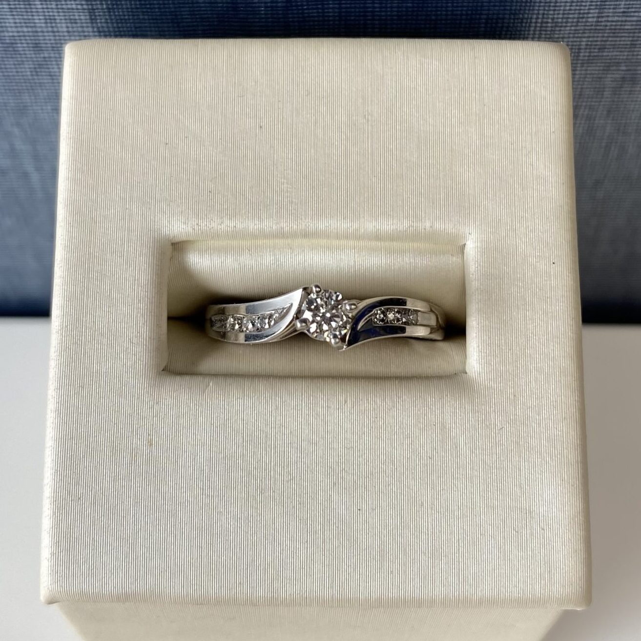 White Gold and Diamond Engagement Ring
