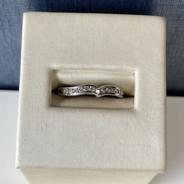 White Gold Channel Set Diamonds Wedding Band