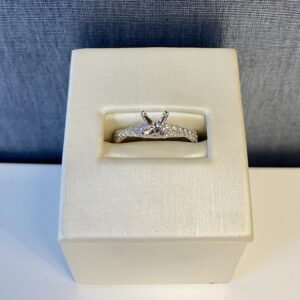 Twisted White Gold Diamond Engagement Ring