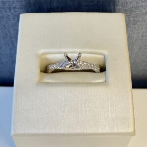 Twisted White Gold Diamond Engagement Ring