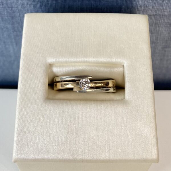 Diamond Yellow and White Gold Ring