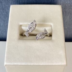 Diamond White Gold Floral Ring