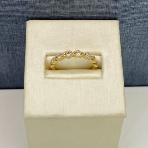 Twisted Milgrain and Diamond Stackable Ring