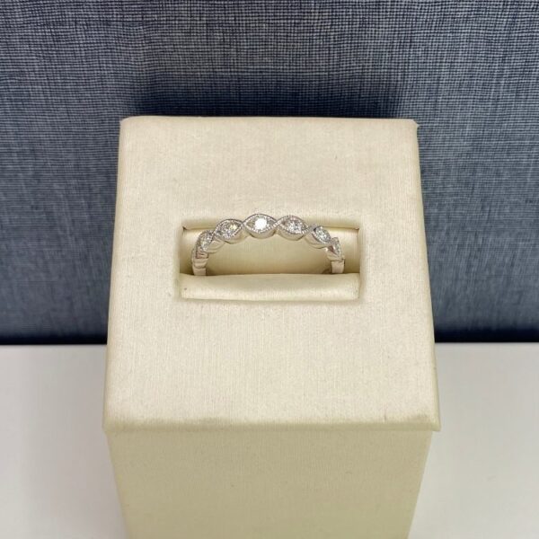 Double Helix Diamond Stackable in White Gold