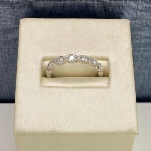 Double Helix Diamond Stackable in White Gold
