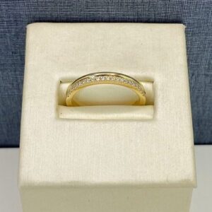Faux Double Band Diamonds and Yellow Gold
