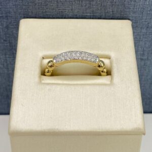 Two Tone and Diamond Bubble Fashion Band