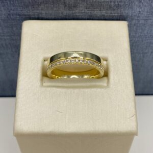 Diamond and Yellow Gold Band