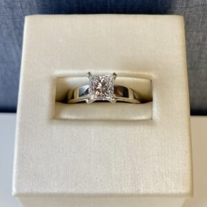 Princess Diamond in White Gold Engagement Ring