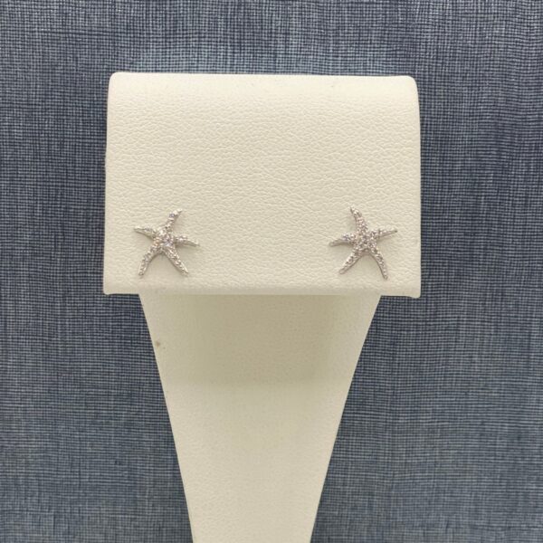 Diamond Starfish Earrings