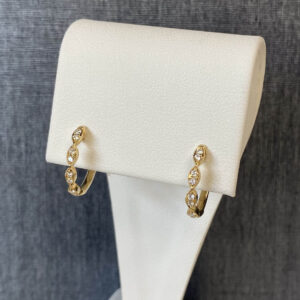Diamond Huggies in 14k Yellow Gold - JP Diamond