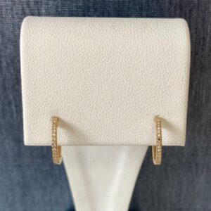 Dia-F10513 Diamond Hoops in Yellow Gold