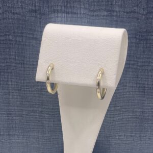 Diamond and Yellow Gold Huggies