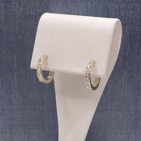 Diamond Huggies in Yellow Gold