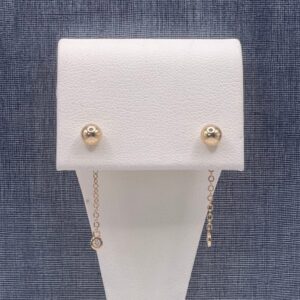 Gold and Diamond Drop Earrings