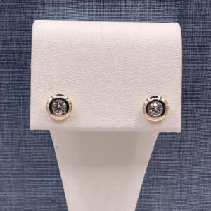 Two Tone Diamond Earrings