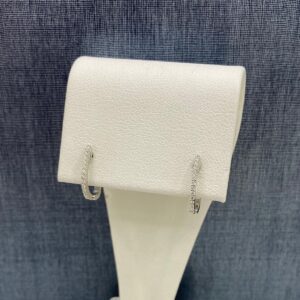 White Gold and Diamond Huggies