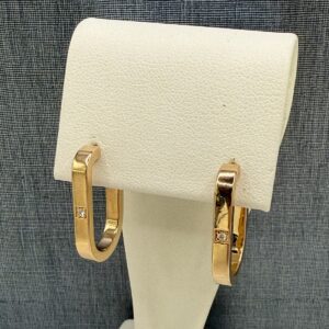 Yellow Gold Diamond Earrings