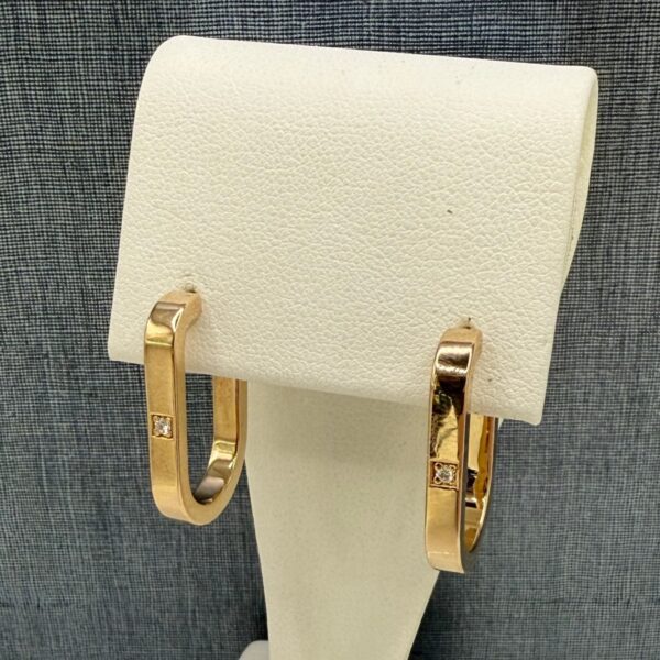 Yellow Gold Diamond Earrings