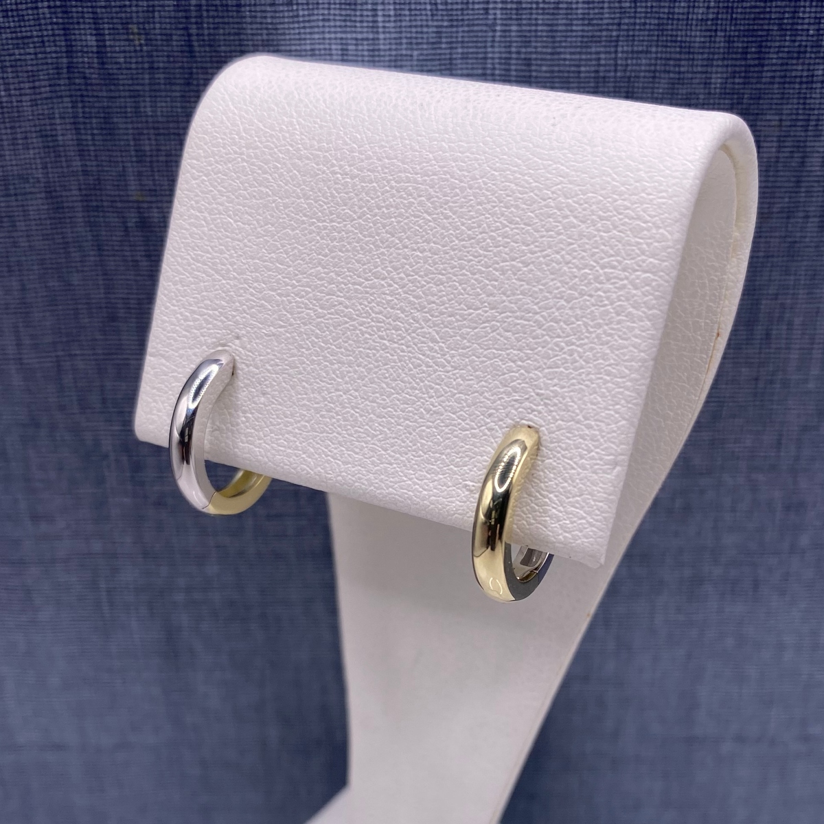Reversible Yellow and White Gold Huggies