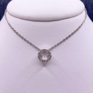 White Gold and Diamond Slide Pendant