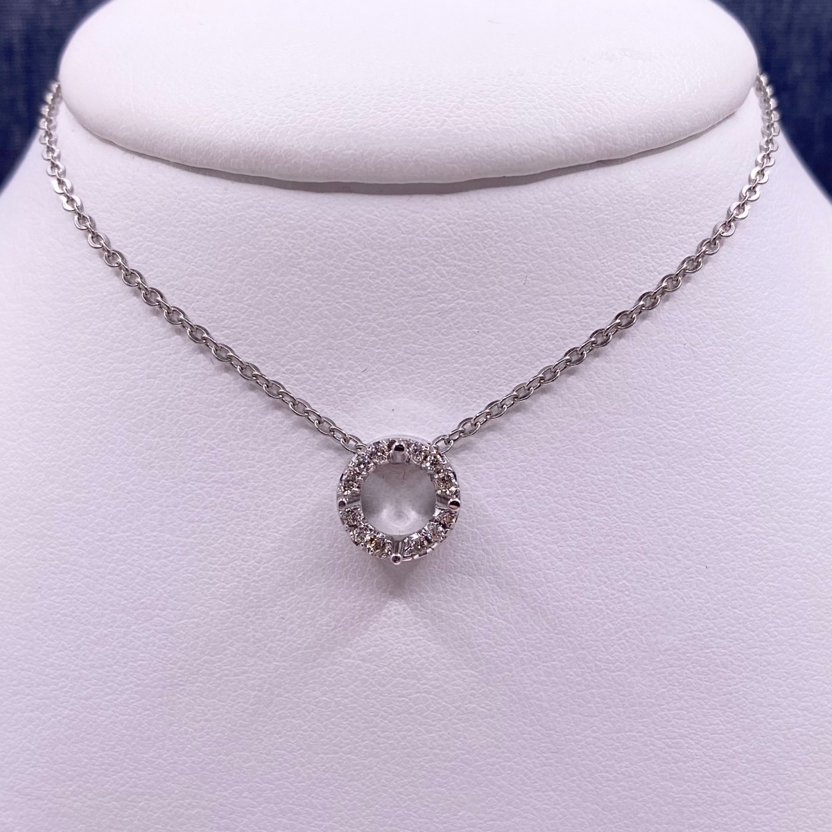 White Gold and Diamond Slide Pendant