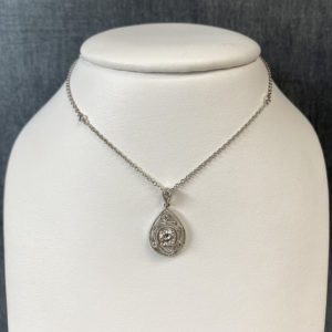 Whispy Diamond Necklace in 14k White Gold