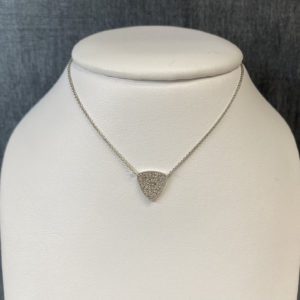 Diamond Chip Pendant in 14k White Gold