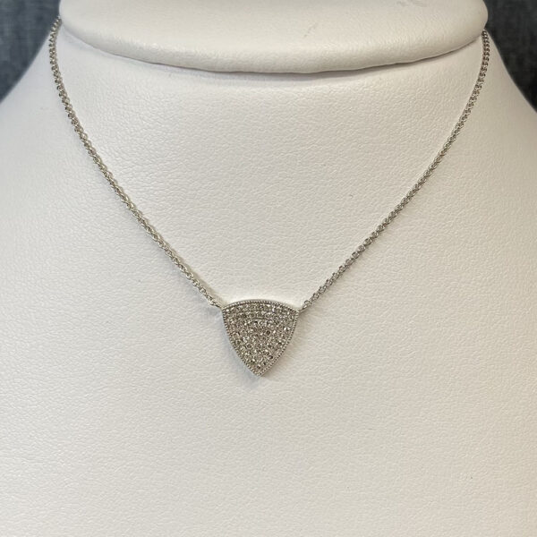 Diamond Chip Pendant in 14k White Gold