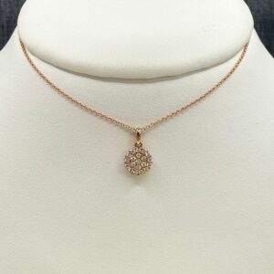 Dainty Rose Gold and Diamond Necklace